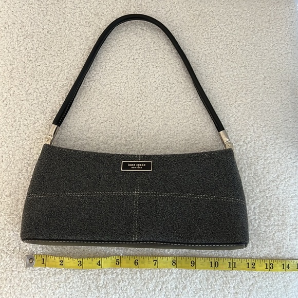 Vintage Y2K Felt Fabric Shoulder Bag | Felt Fabric and Faux leather strap - Picture 9 of 11